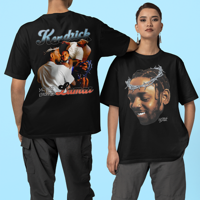 Camiseta Básica Kendrick Lamar Crown- PRETO