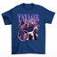 Camiseta Básica Taylor Swift x Kanye West Meme- Azul-marinho