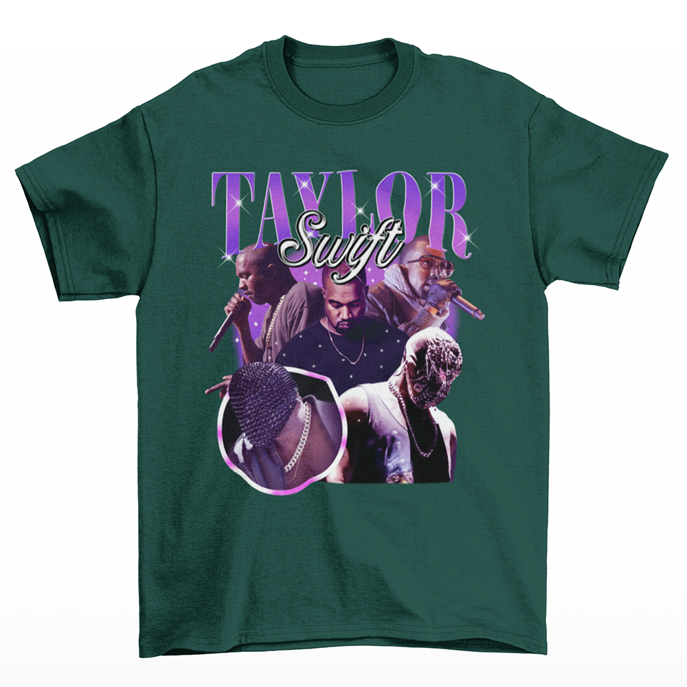 Camiseta Básica Taylor Swift x Kanye West Meme- Verde