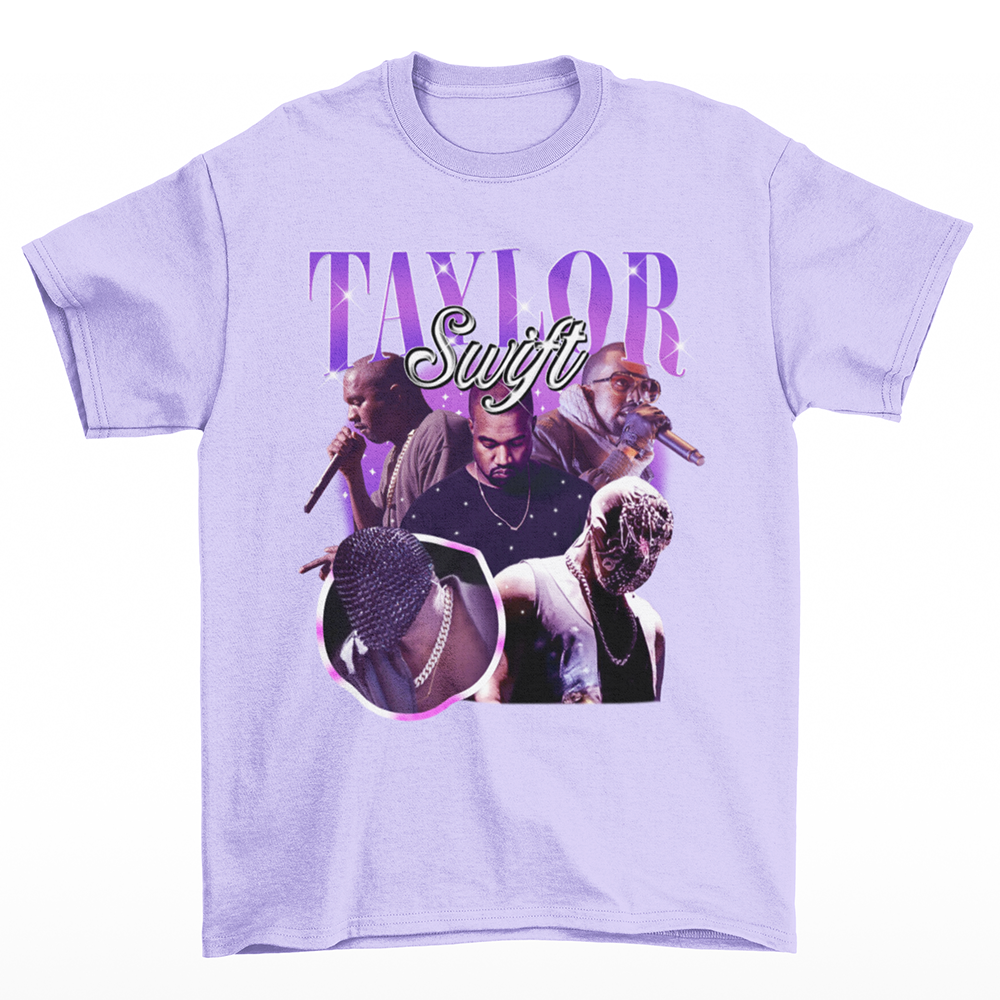 Camiseta Básica Taylor Swift x Kanye West Meme- Lilás