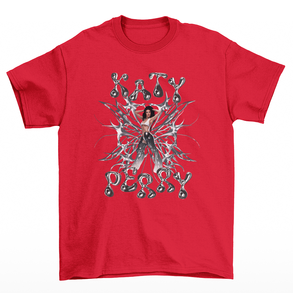 Camiseta Básica Katy Perry Collab New Album- Vermelho