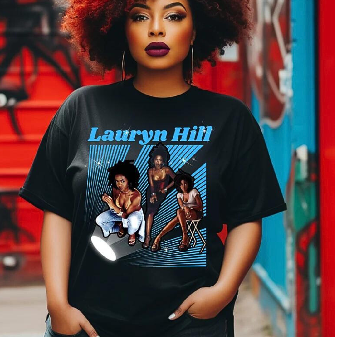 Camiseta Básica Lauryn Hill Retro Graphic