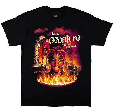 Camiseta Básica Lil Nas X Fire