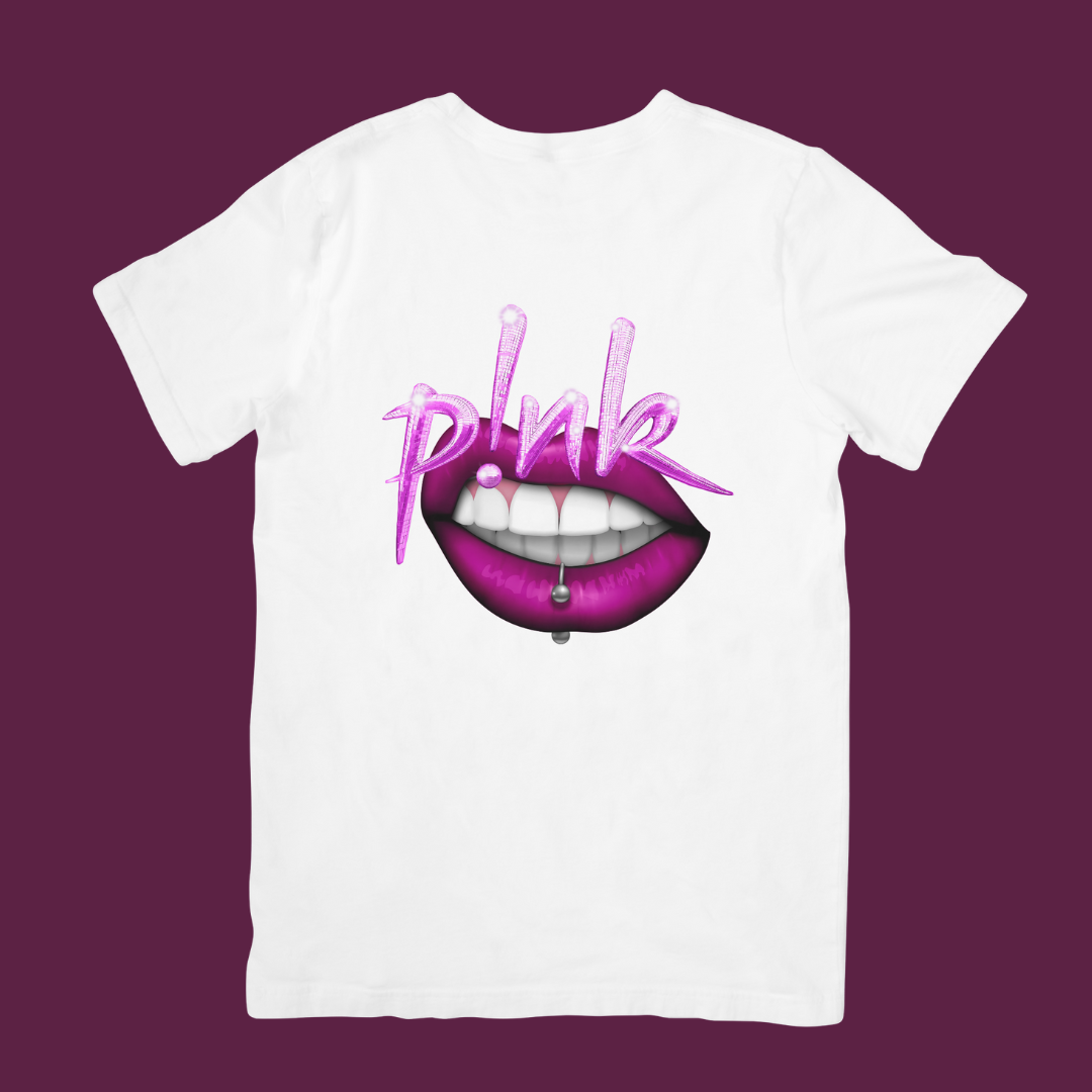 Camiseta Básica P!nk Lips