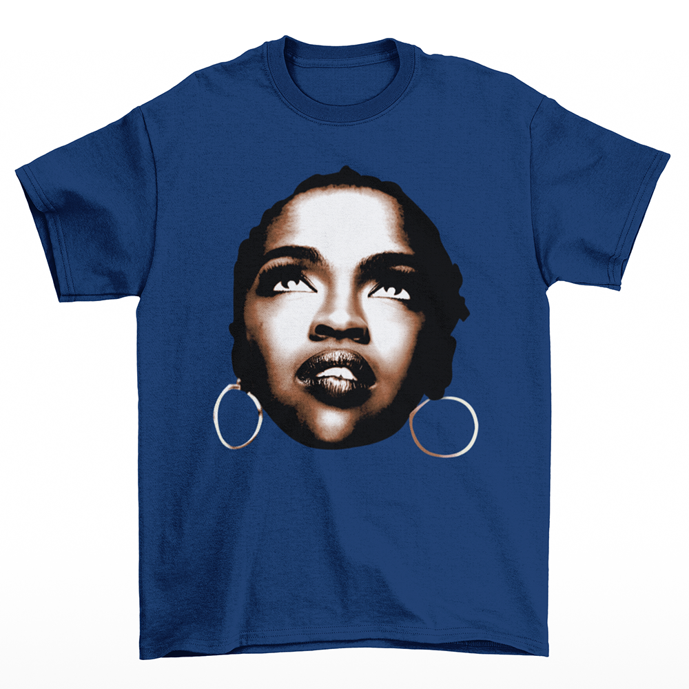 Camiseta Básica Lauryn Hill Vintage 90's- Azul-Marinho