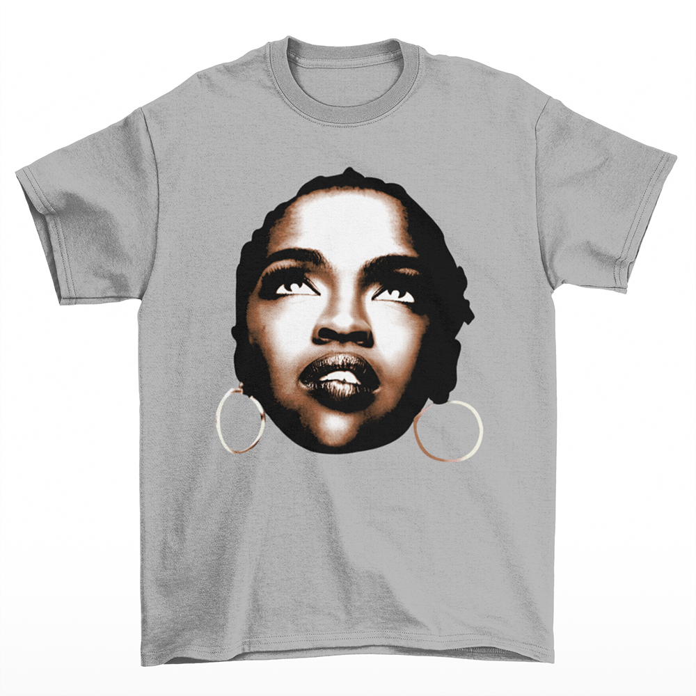 Camiseta Básica Lauryn Hill Vintage 90's- Cinza