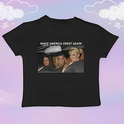 Camiseta Cropped Britney Spears Make America Great Again
