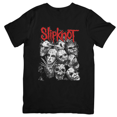 Camiseta Básica Slipknot Masks Aesthetic