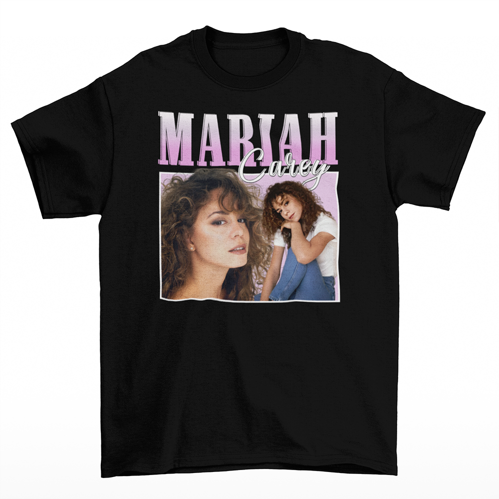 Camiseta Básica Mariah Carey Vintage- Preto