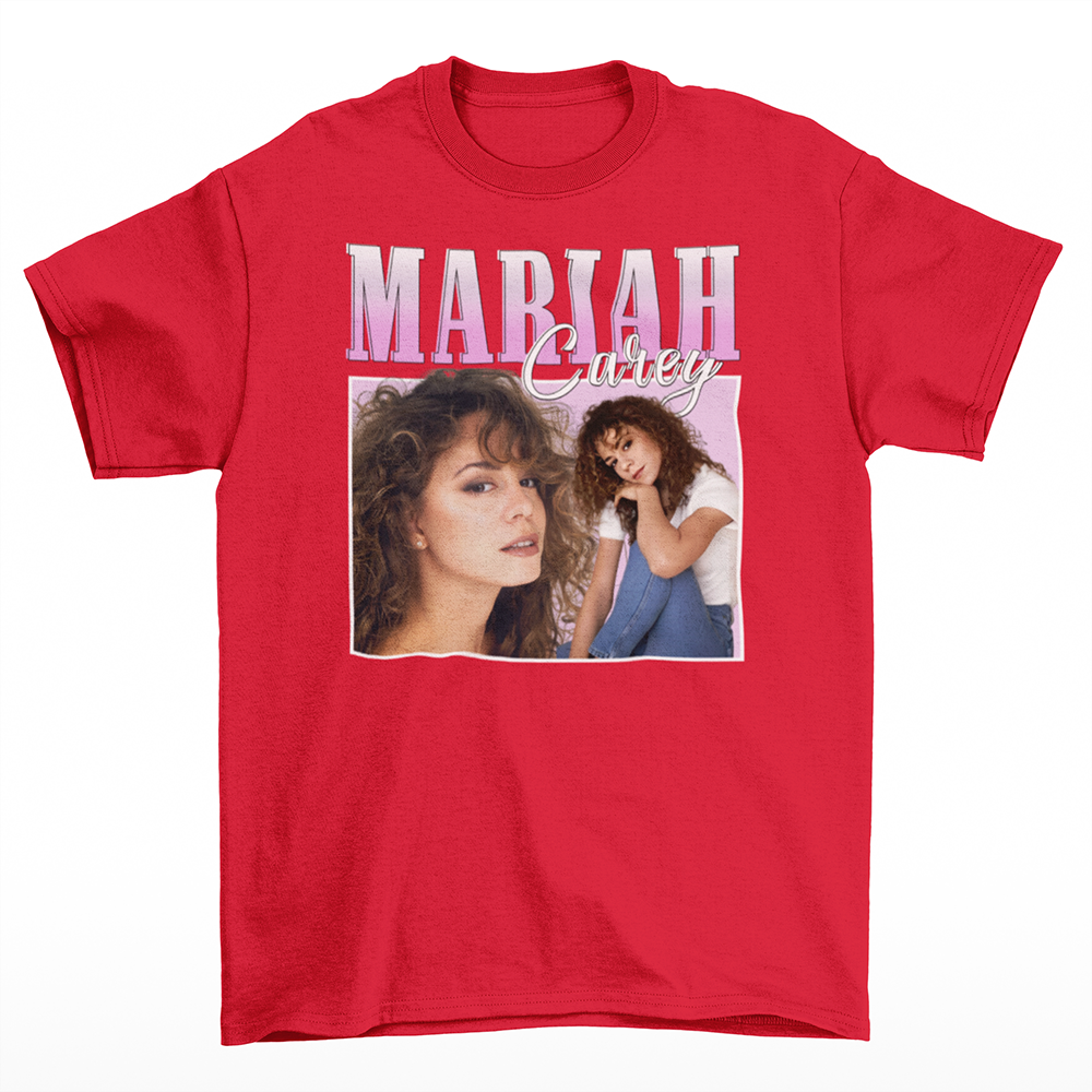 Camiseta Básica Mariah Carey Vintage- Vermelho