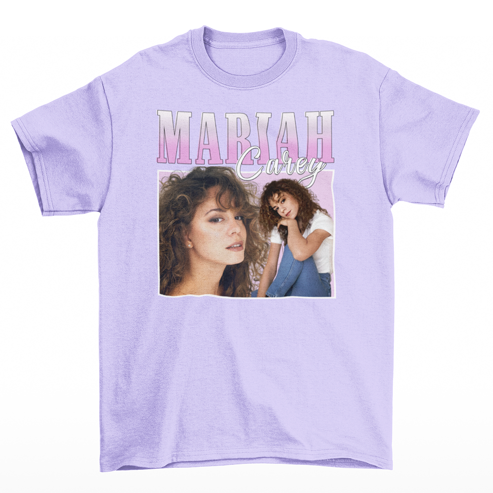 Camiseta Básica Mariah Carey Vintage- Lilás