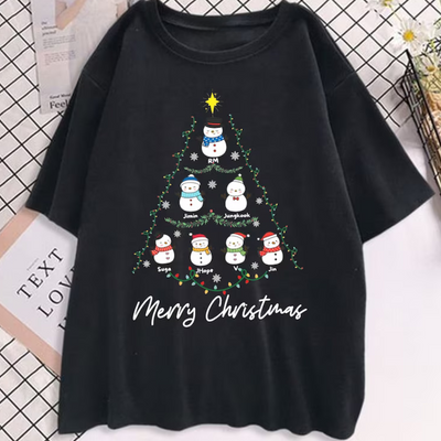 Camiseta Básica Christmas Bts Tree