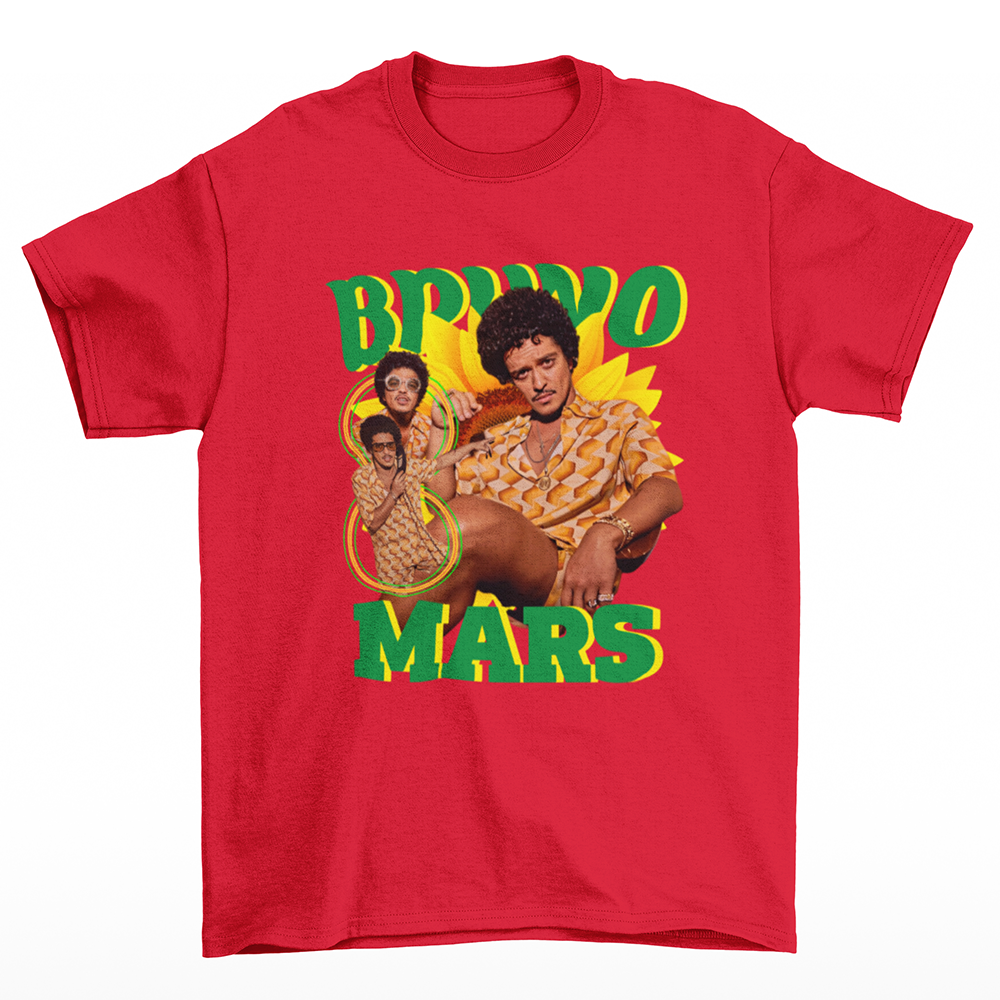 Camiseta Básica Bruno Mars Summer Vintage Vibes