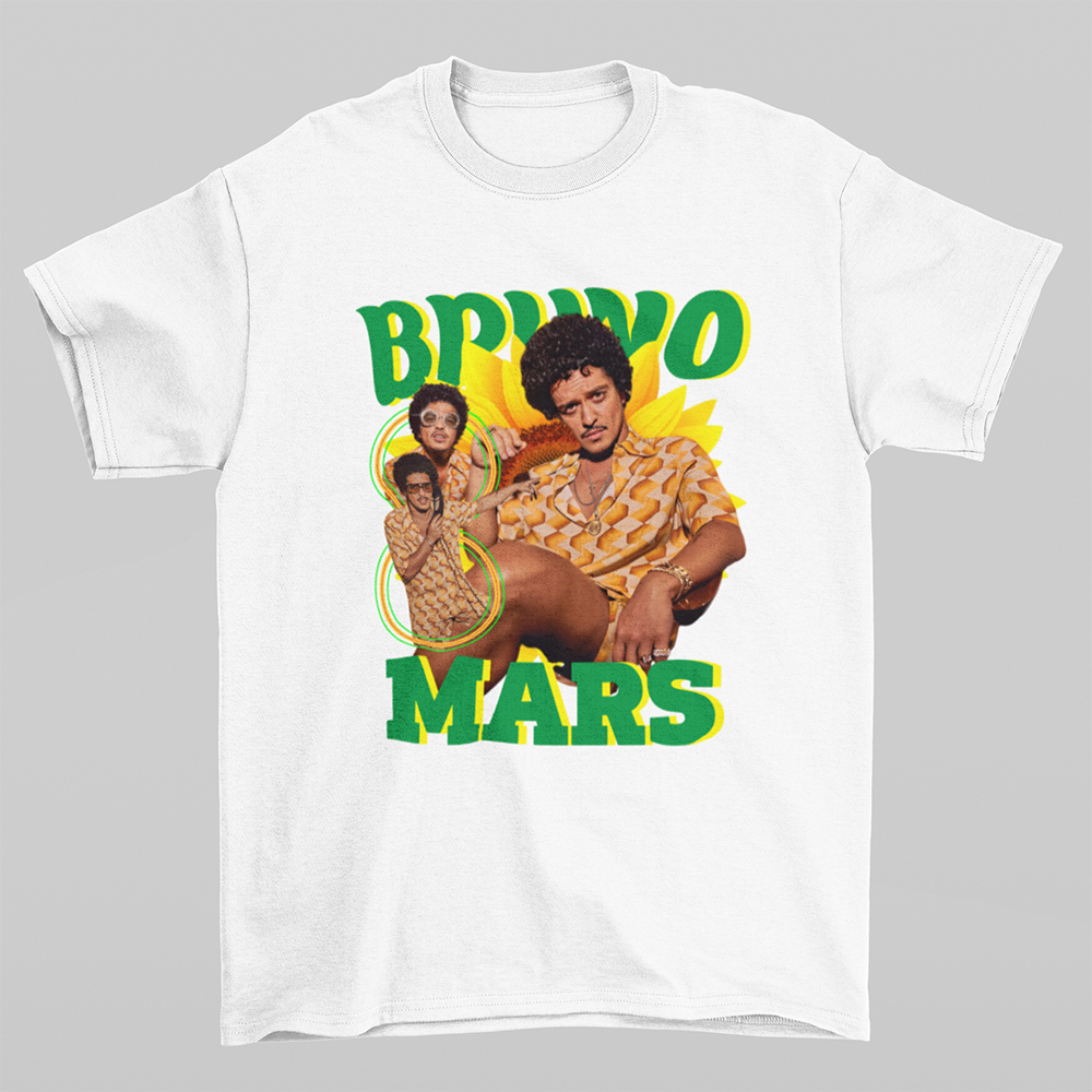 Camiseta Básica Bruno Mars Summer Vintage Vibes