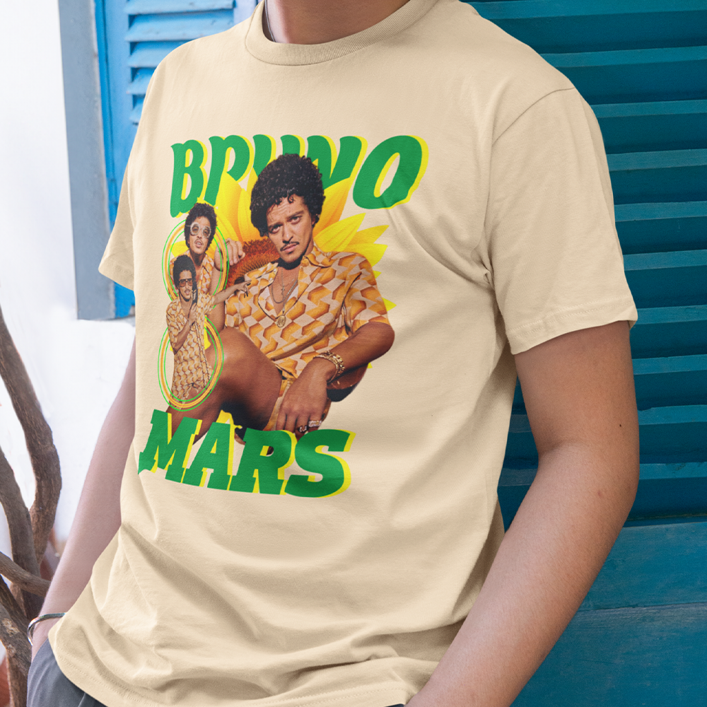 Camiseta Básica Bruno Mars Summer Vintage Vibes