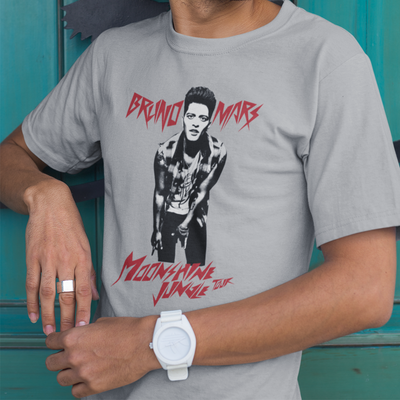 Camiseta Básica Bruno Mars Moonshine Jungle Tour