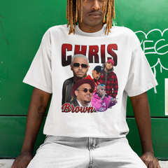 Camiseta Básica Chris Brown Design Graphic