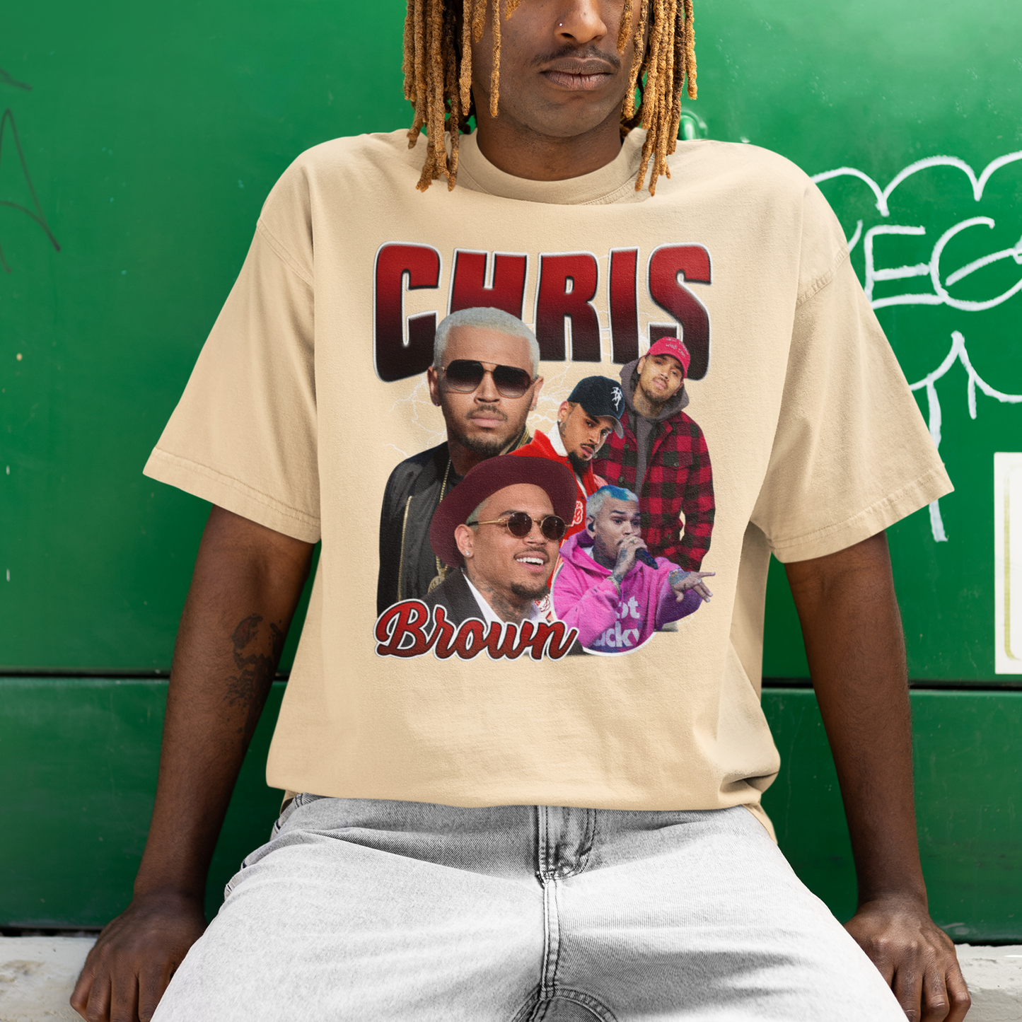 Camiseta Básica Chris Brown Design Graphic