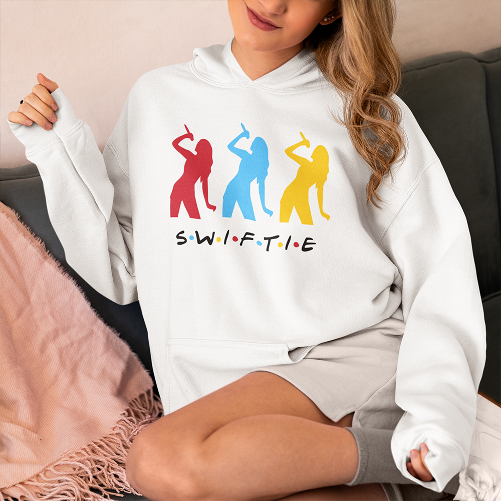 Moletom Canguru  S.W.I.F.T  Taylor Swift - Branco