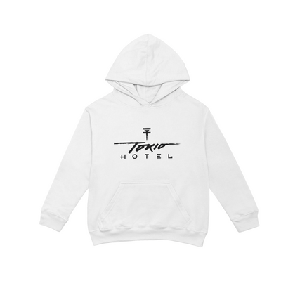 Moletom Canguru Tokio Hotel Logo Name - branco