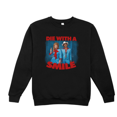 Moletom Gola Redonda Lady Gaga Feat Bruno Mars Die With A Smile- Preto