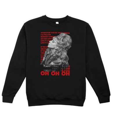 Moletom Gola Redonda Lady Gaga L. Mars Lyric Preto