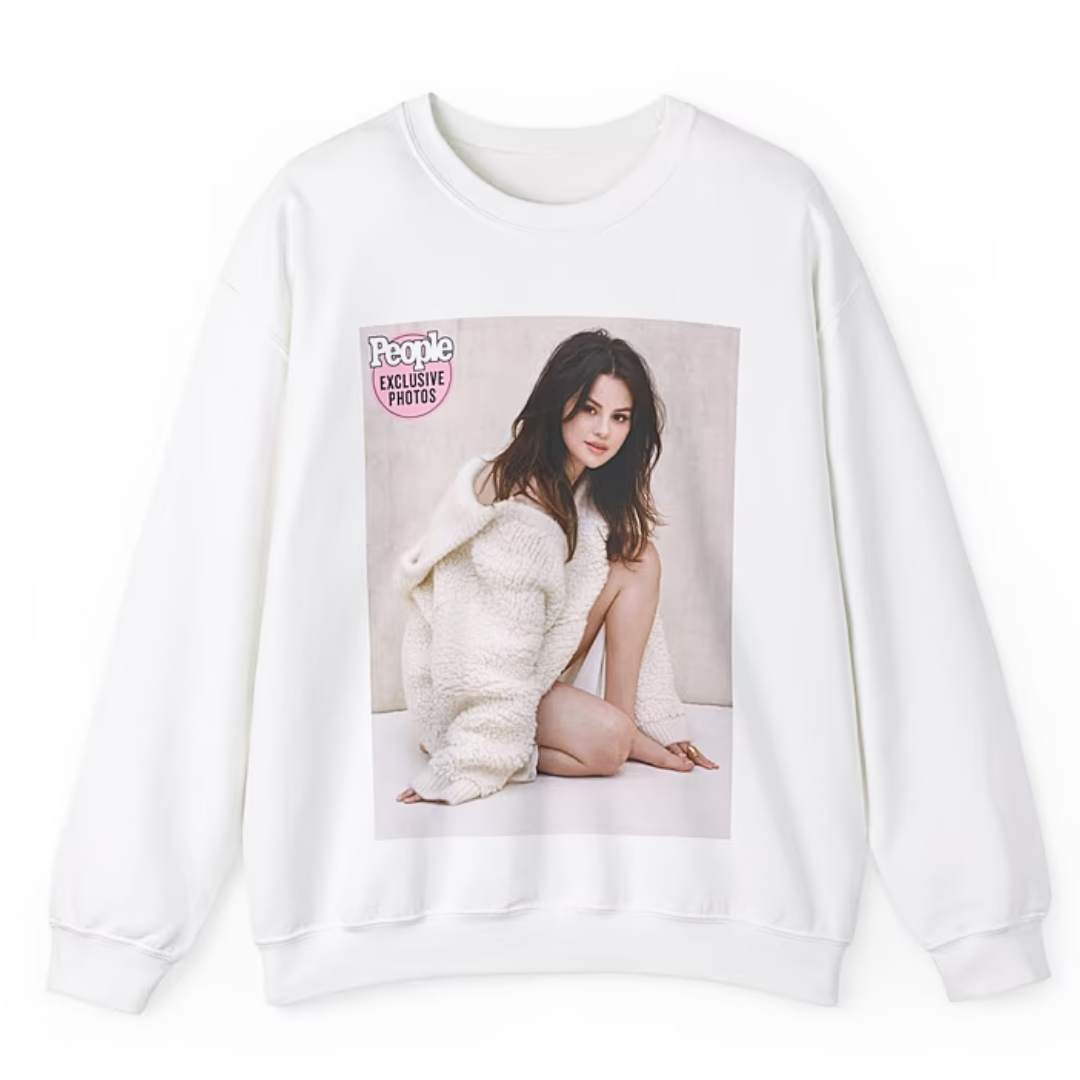 Moletom Gola Redonda Selena Gomez People - branco
