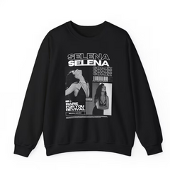 Moletom Gola Redonda Selena Gomez Revival P&B