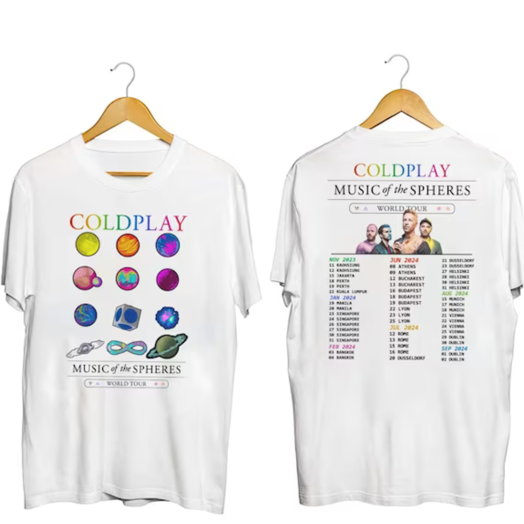 Camiseta Básica Coldplay Music Of Spheres Tour 23/24