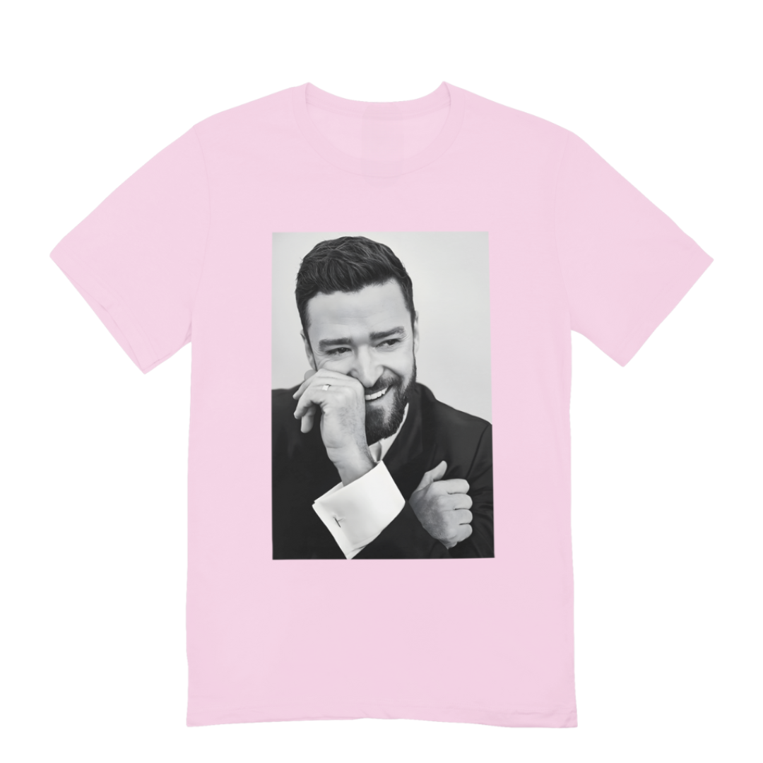 Camiseta Básica Justin Timberlake Photo P&B