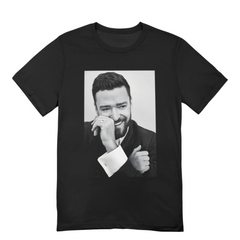 Camiseta Básica Justin Timberlake Photo P&B