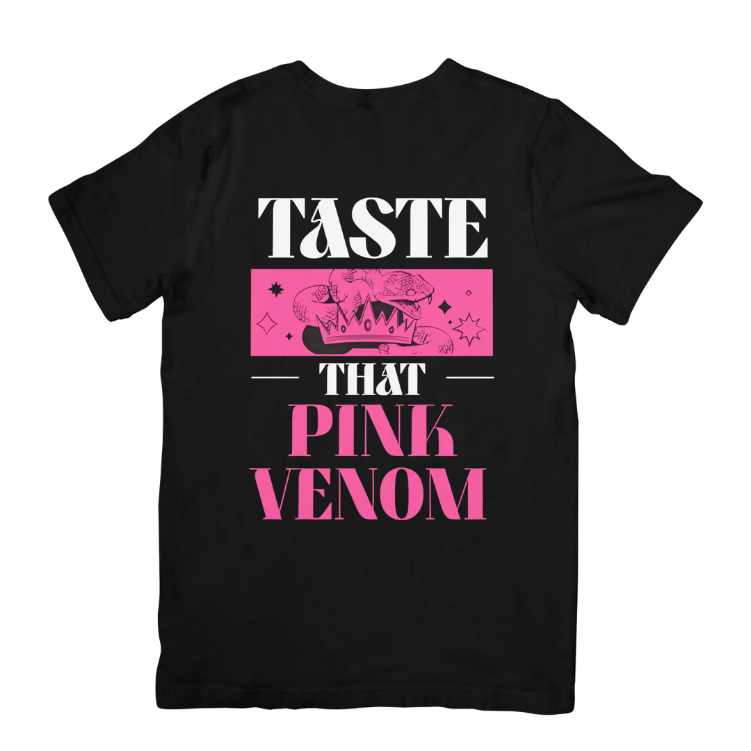 Camiseta Básica Blackpink Pink Venom