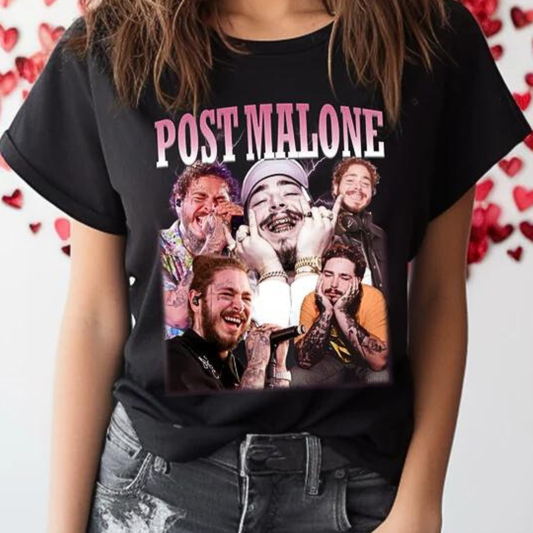 Camiseta Básica Post Malone Vintage Tour