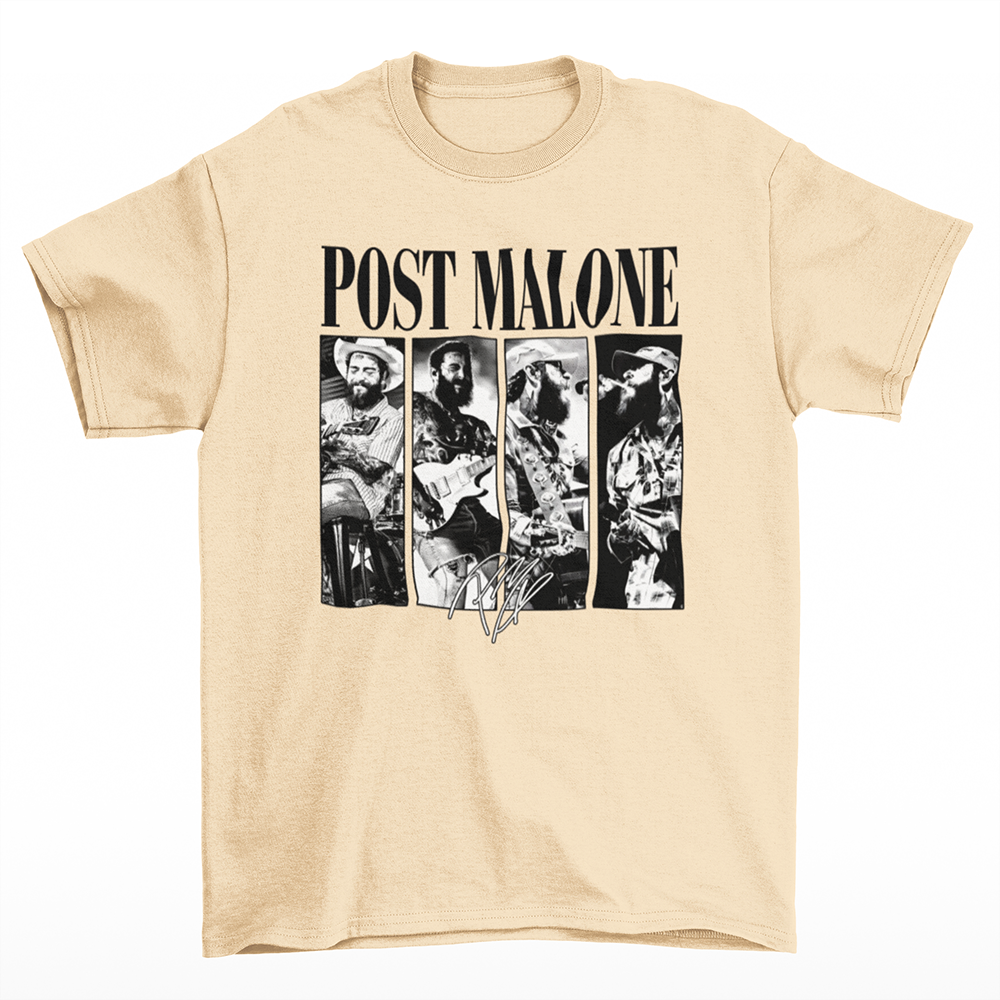 Camiseta Básica Post Malone Vintage The F-1 Trillion Collab- pérola