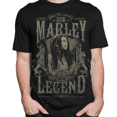 Camiseta Básica Bob Marley Rebel Music