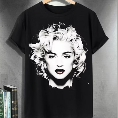 Camiseta Básica Madonna Retro Basic Preto