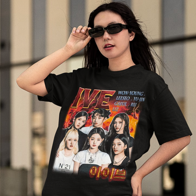 Camiseta Básica Ive Retro Vintage - preto