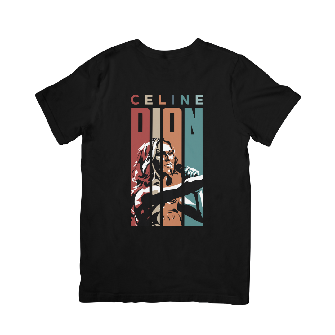 Camiseta Básica Céline Dion Retro Vintage