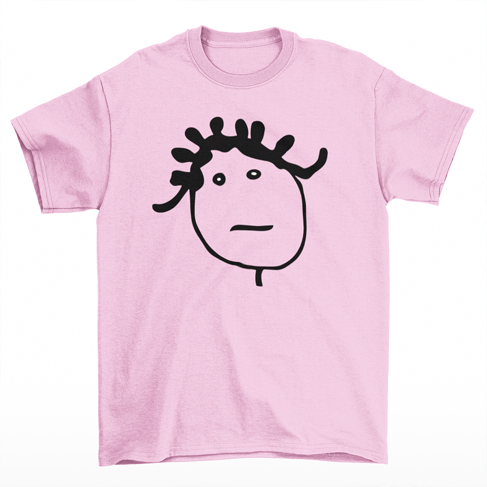 camiseta básica rosa bebê rihanna ilustracion