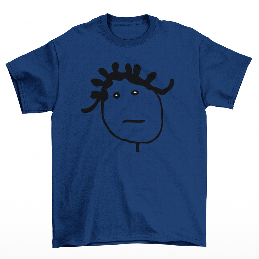 camiseta básica azul marinho rihanna ilustracion