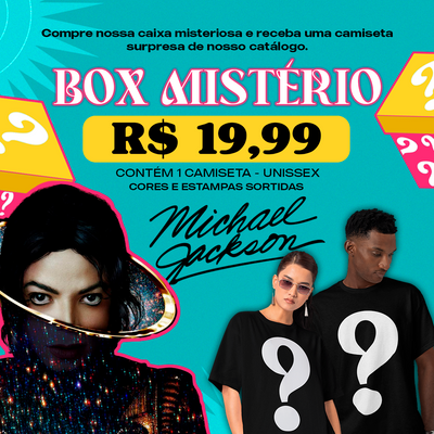 BOX MISTÉRIO- 1 Camiseta Michael Jackson