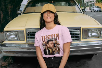 Camiseta Básica Justin Timberlake Sexy Back - Rosa Bebê