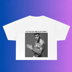 Camiseta Cropped Justin Bieber Sorry