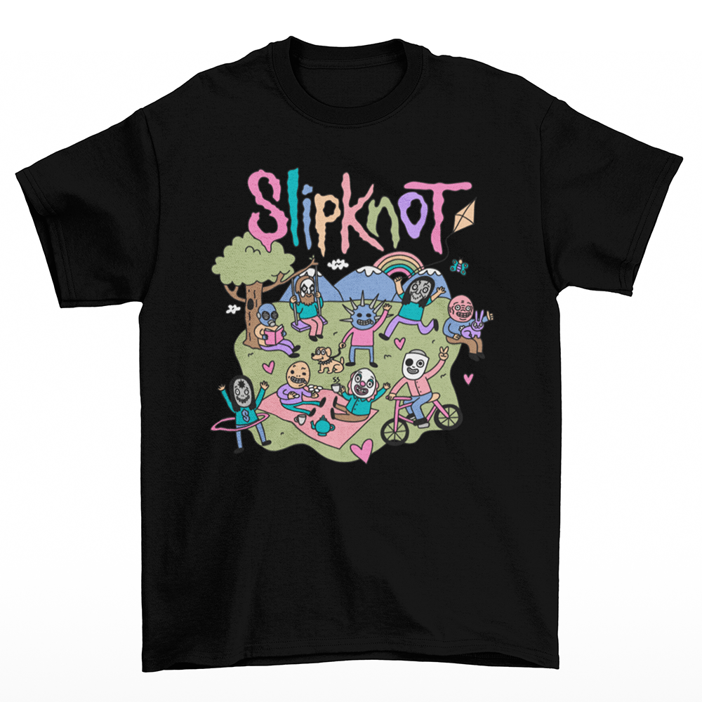 Camiseta Básica Slipknot Funny- preto