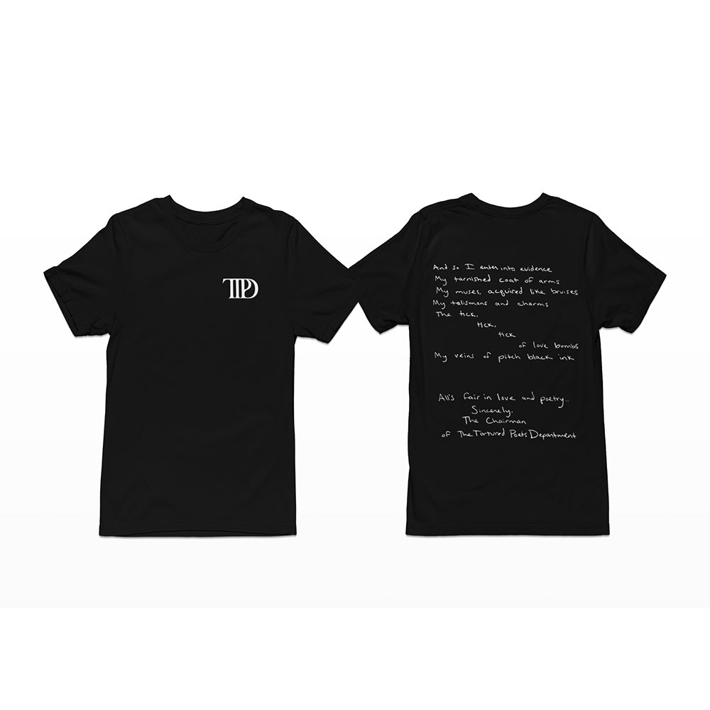 camiseta básica preto taylor swift estampa de  carta