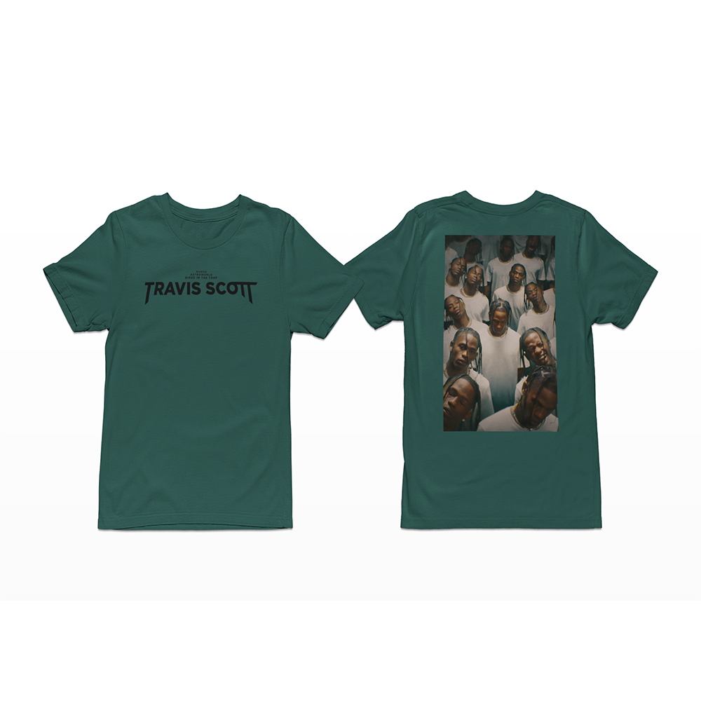 Camiseta Básica Travis Scott Photo- verde