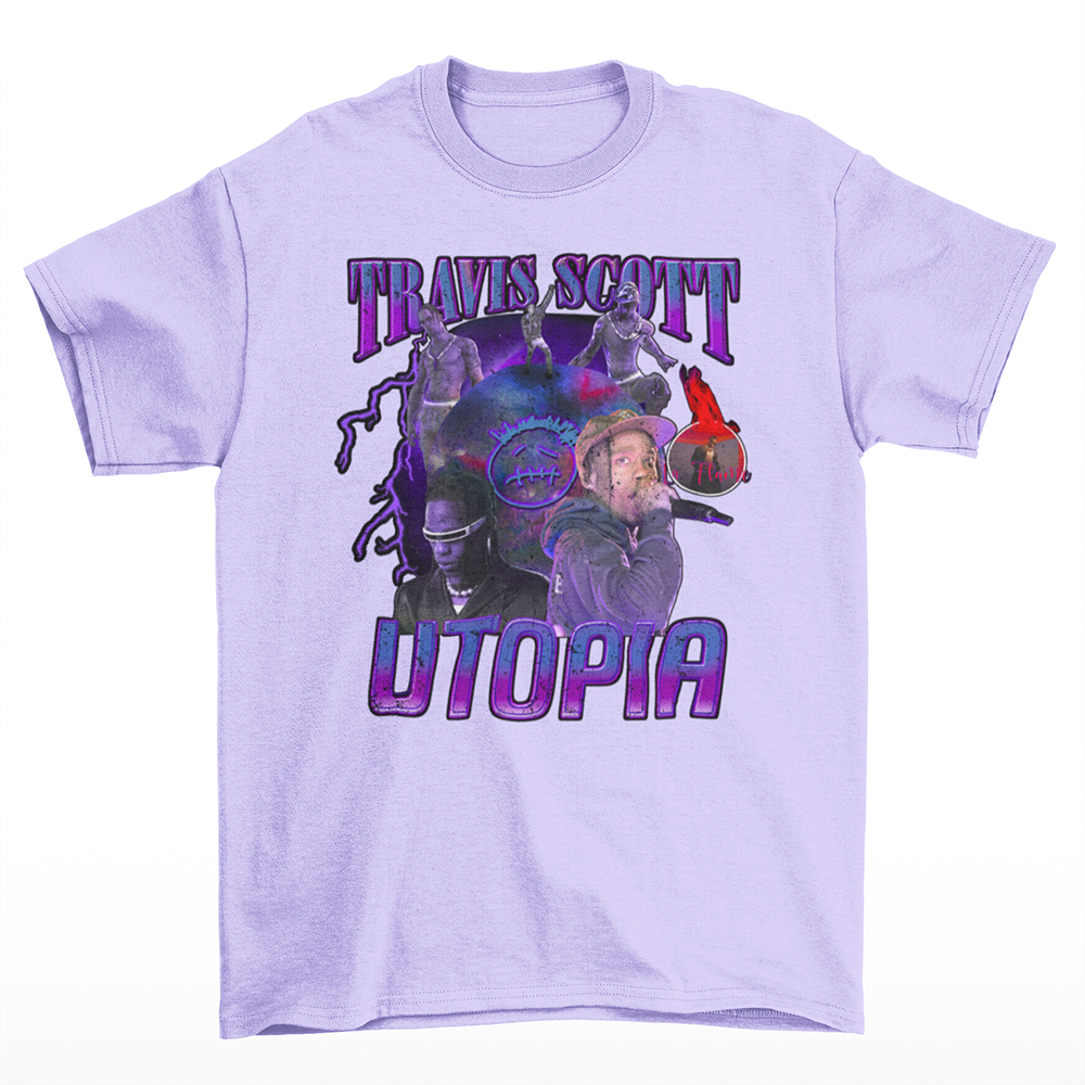 Camiseta Básica Travis Scott Utopia- lilás