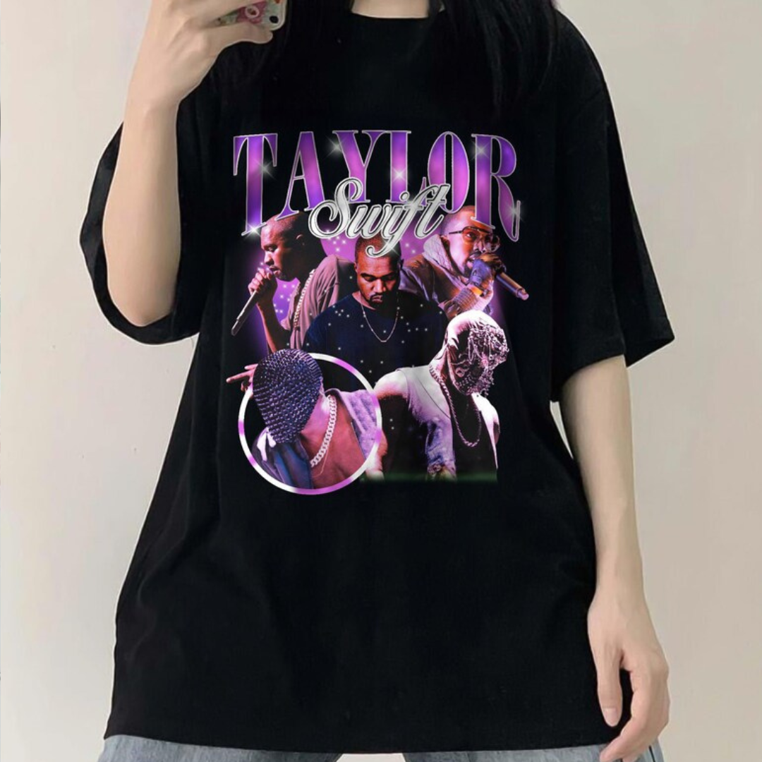 Camiseta Básica Taylor Swift x Kanye West Meme