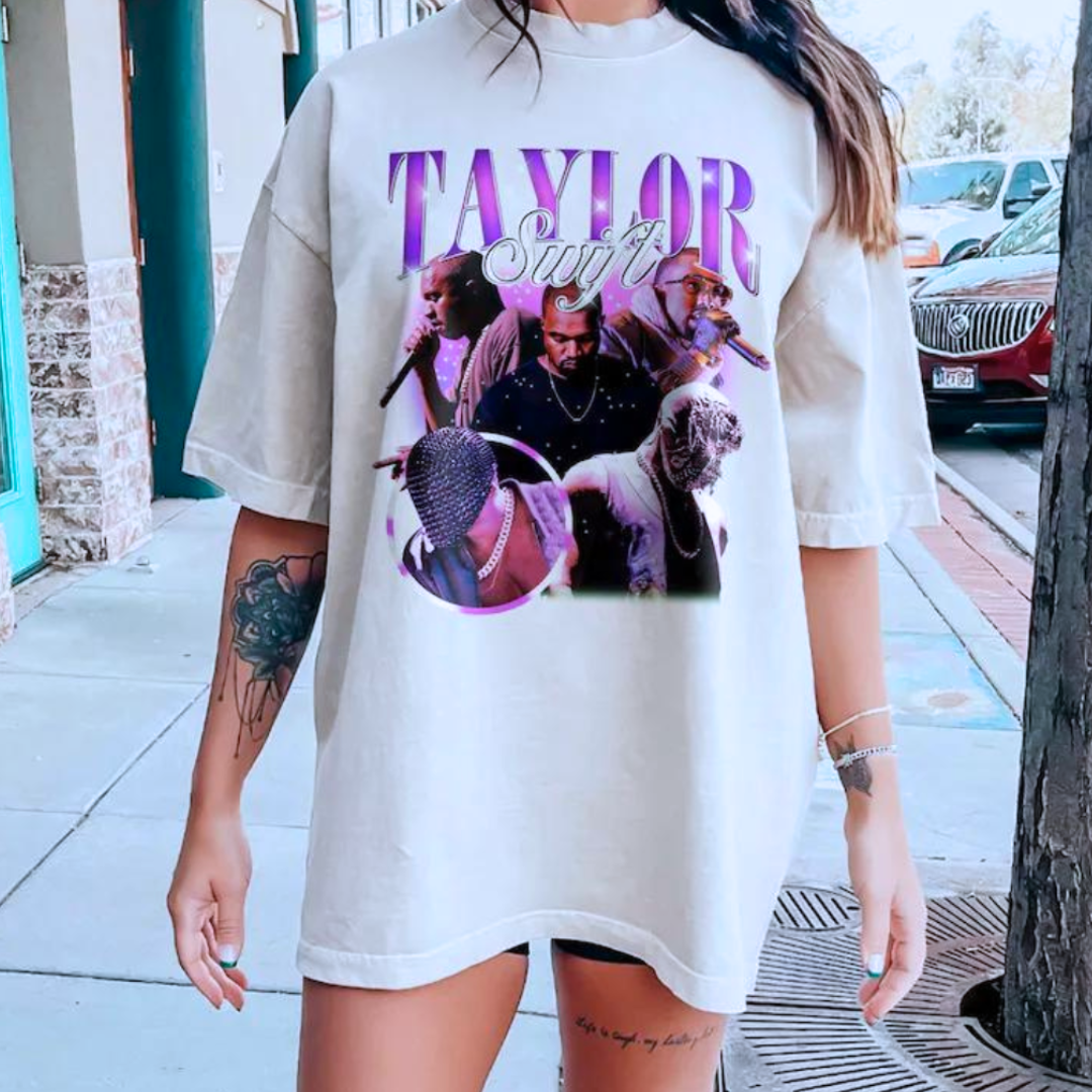 Camiseta Básica Taylor Swift x Kanye West Meme