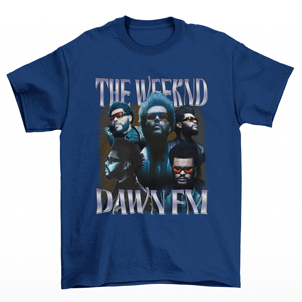 Camiseta Básica The Weeknd Down FM- Azul-marinho